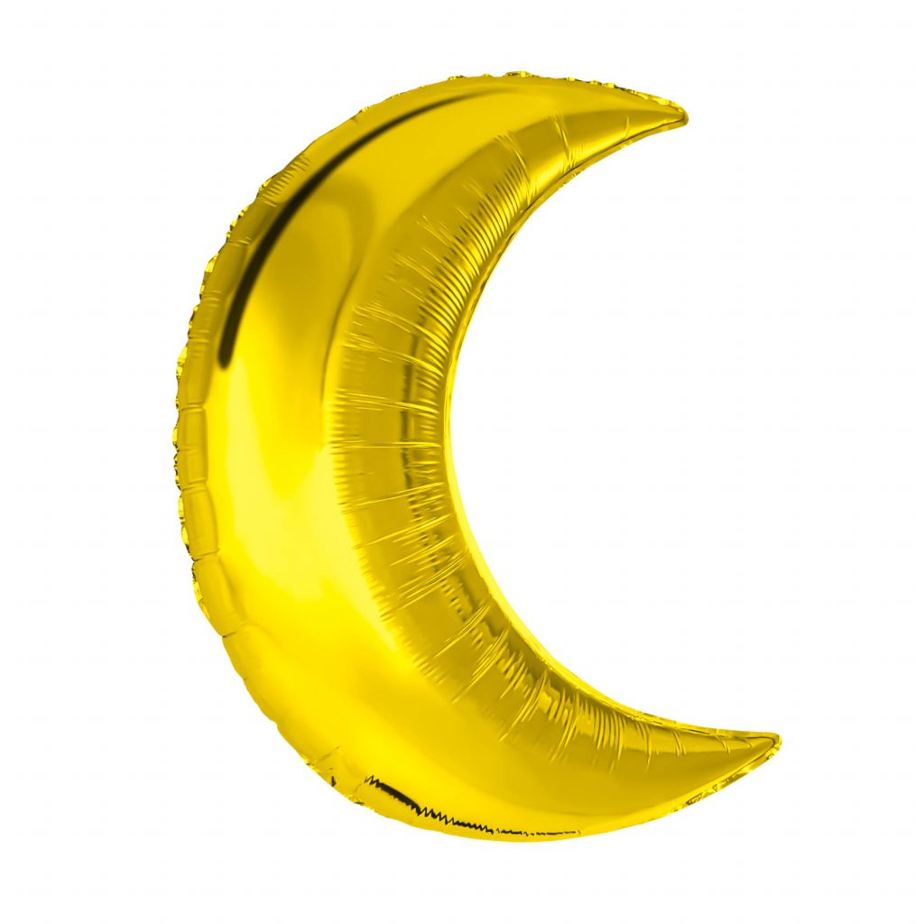 Шар Месяц 32′ / Золото / инд.упаковка