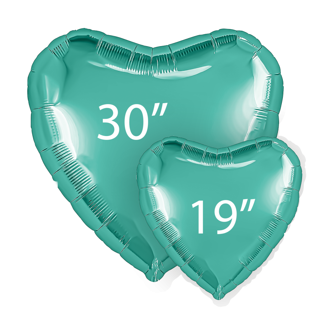 шар надувной сердце 30″/76,5 см / бискайский зеленый