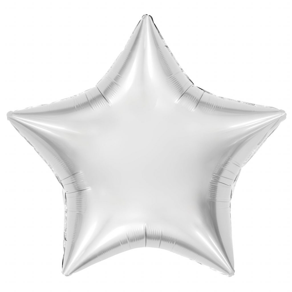 Шар Звезда 36″ / Белый блеск / инд.упаковка