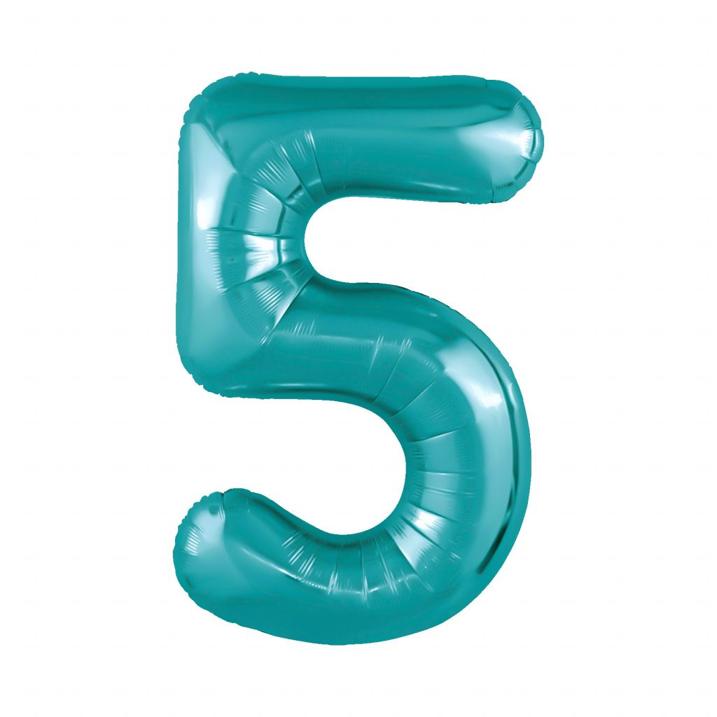 шар надувной Цифра 5 Slim Океан