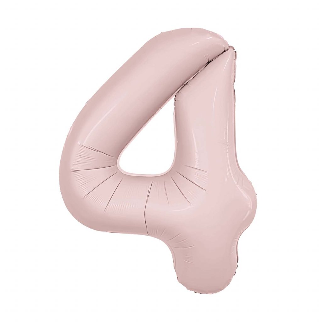 шар надувной Цифра 4 Slim Пыльная роза