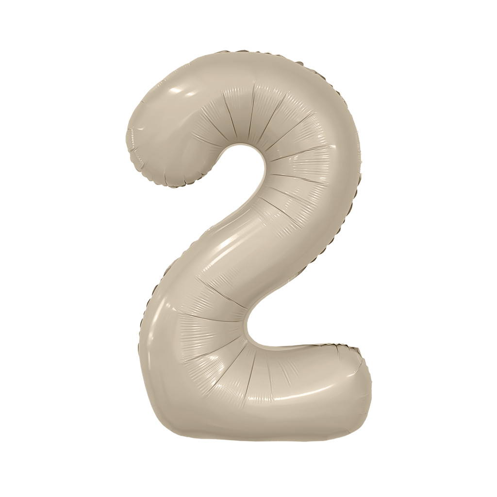 шар надувной Цифра 2 Slim Мистик крем
