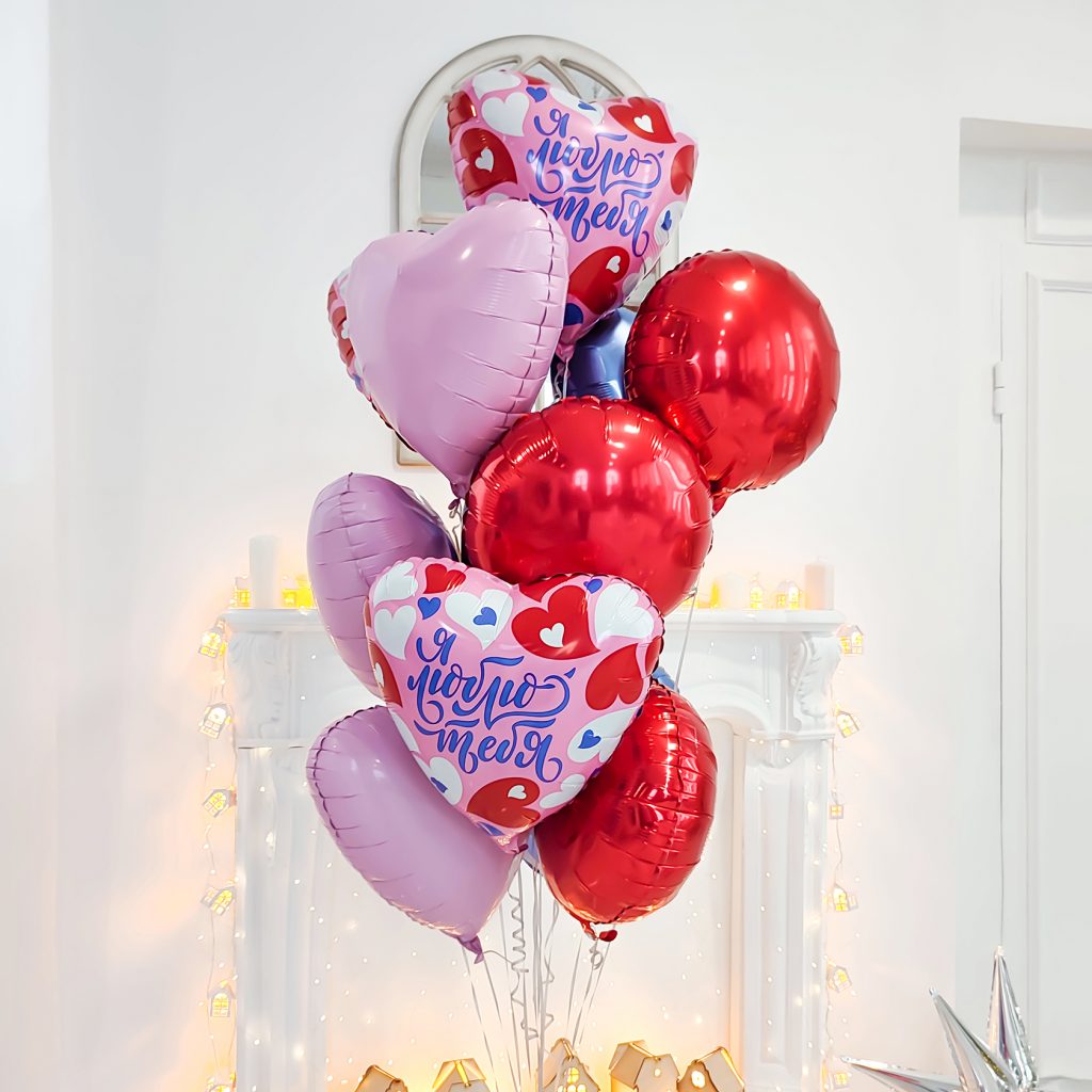 Шар Сердце 19′ / Мистик розовый фламинго