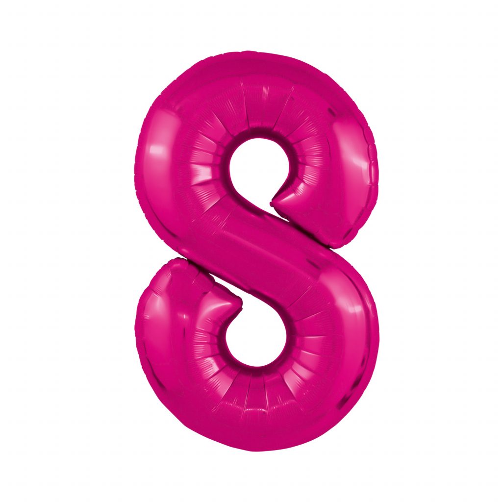шар надувной Цифра 8 Slim Фуксия