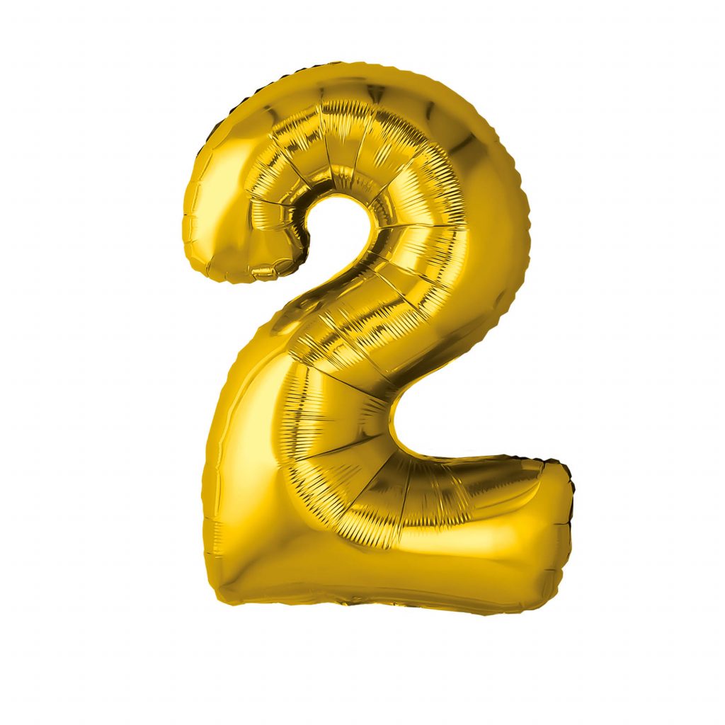 Шар Цифра 2 32′ / инд.упаковка