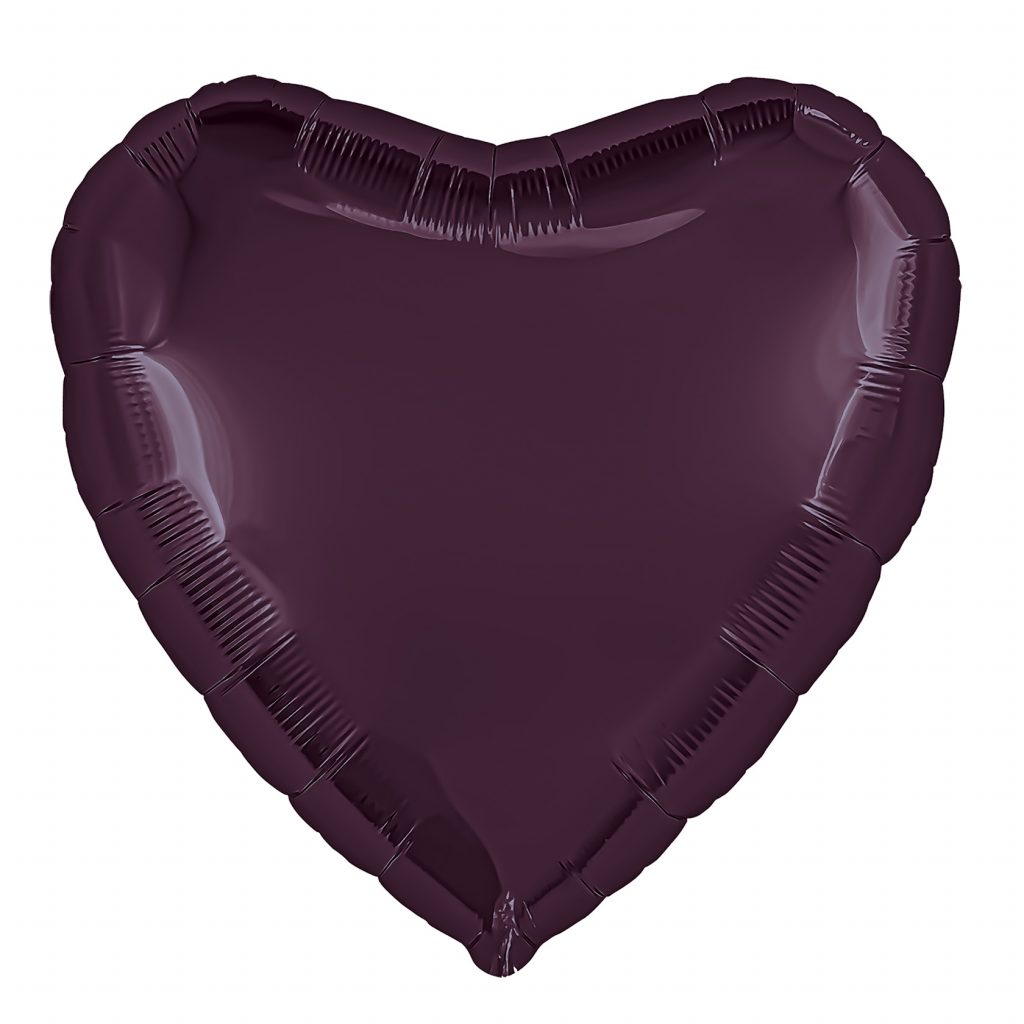 Шар Сердце 19″ / Темная вишня