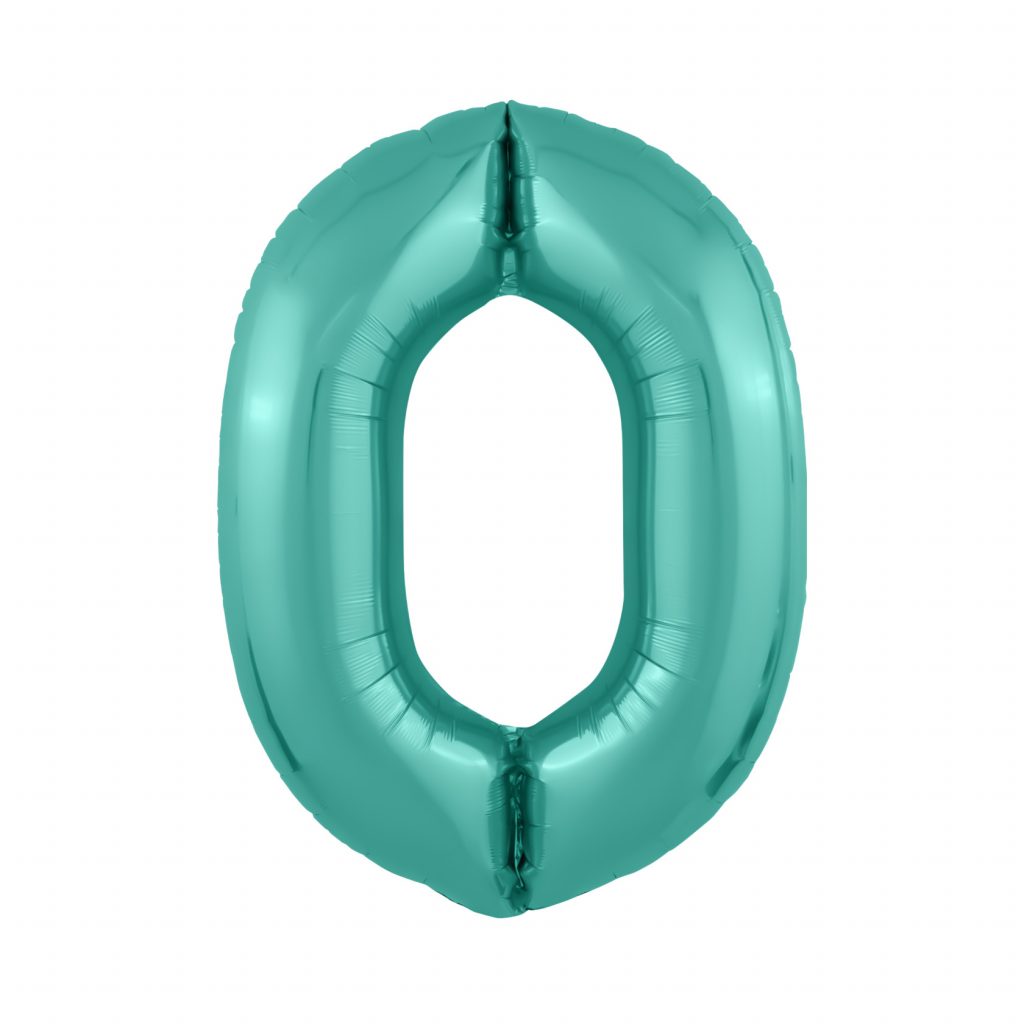 шар надувной Цифра 0 Slim Бискайский зеленый