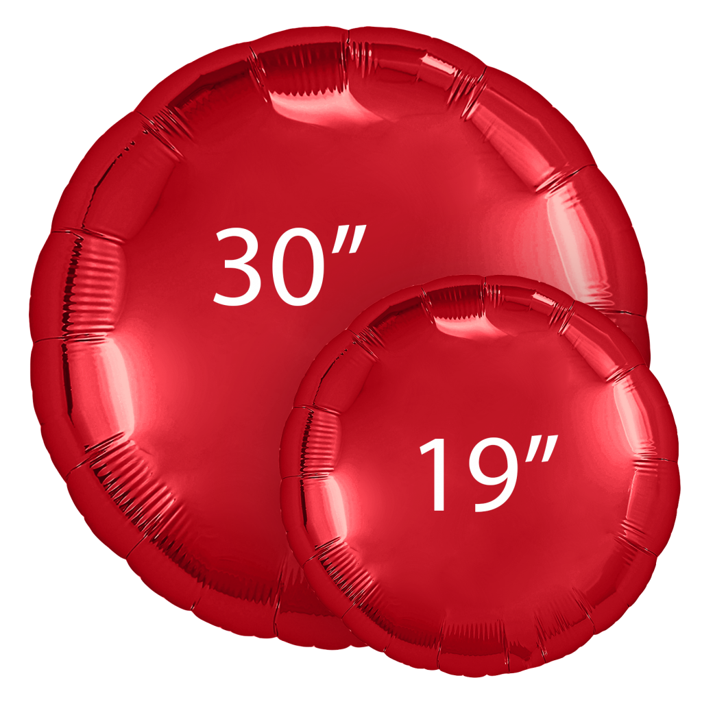 шар надувной круг 30’/ 75 см / красный