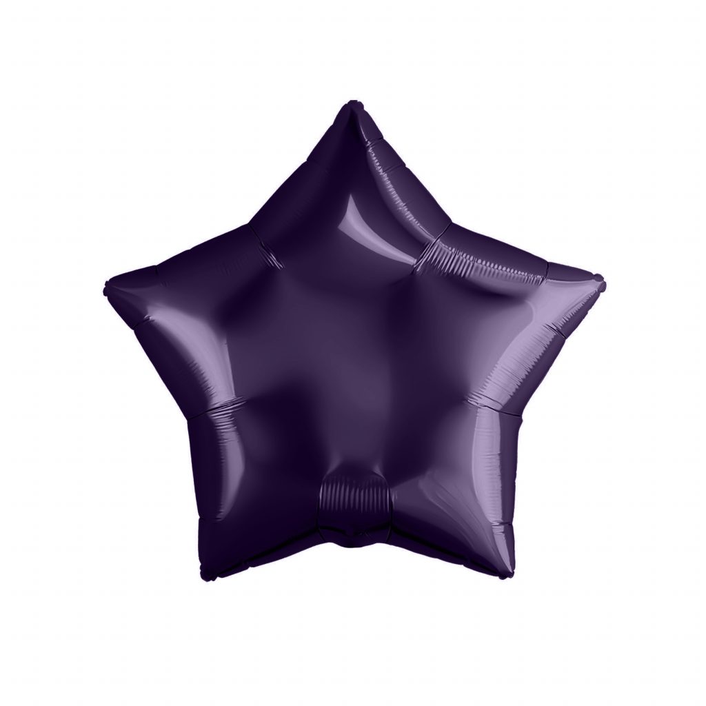 Шар надувной звезда 9″ / 23 см, Темно-фиолетовый без клапана