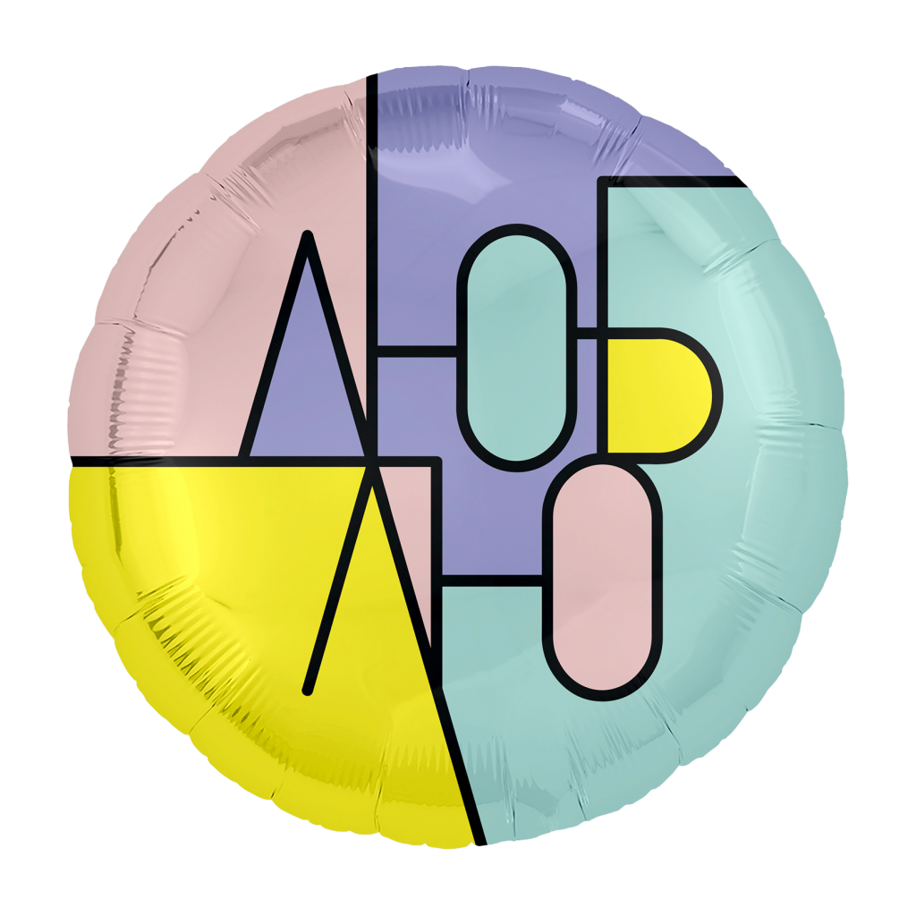 шар надувной круг 18′ / тонкие линии