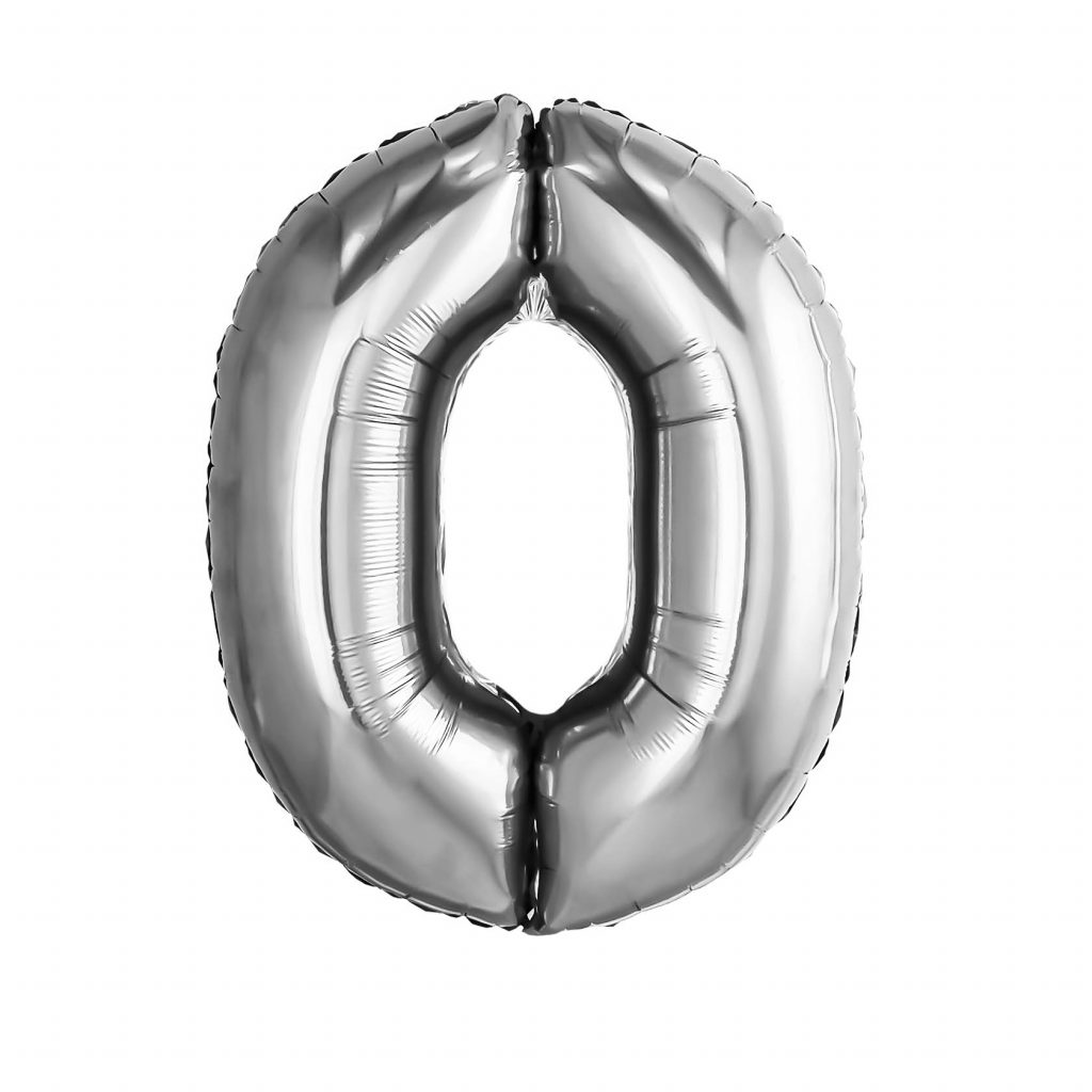 Шар Цифра 0 32′ / инд.упаковка