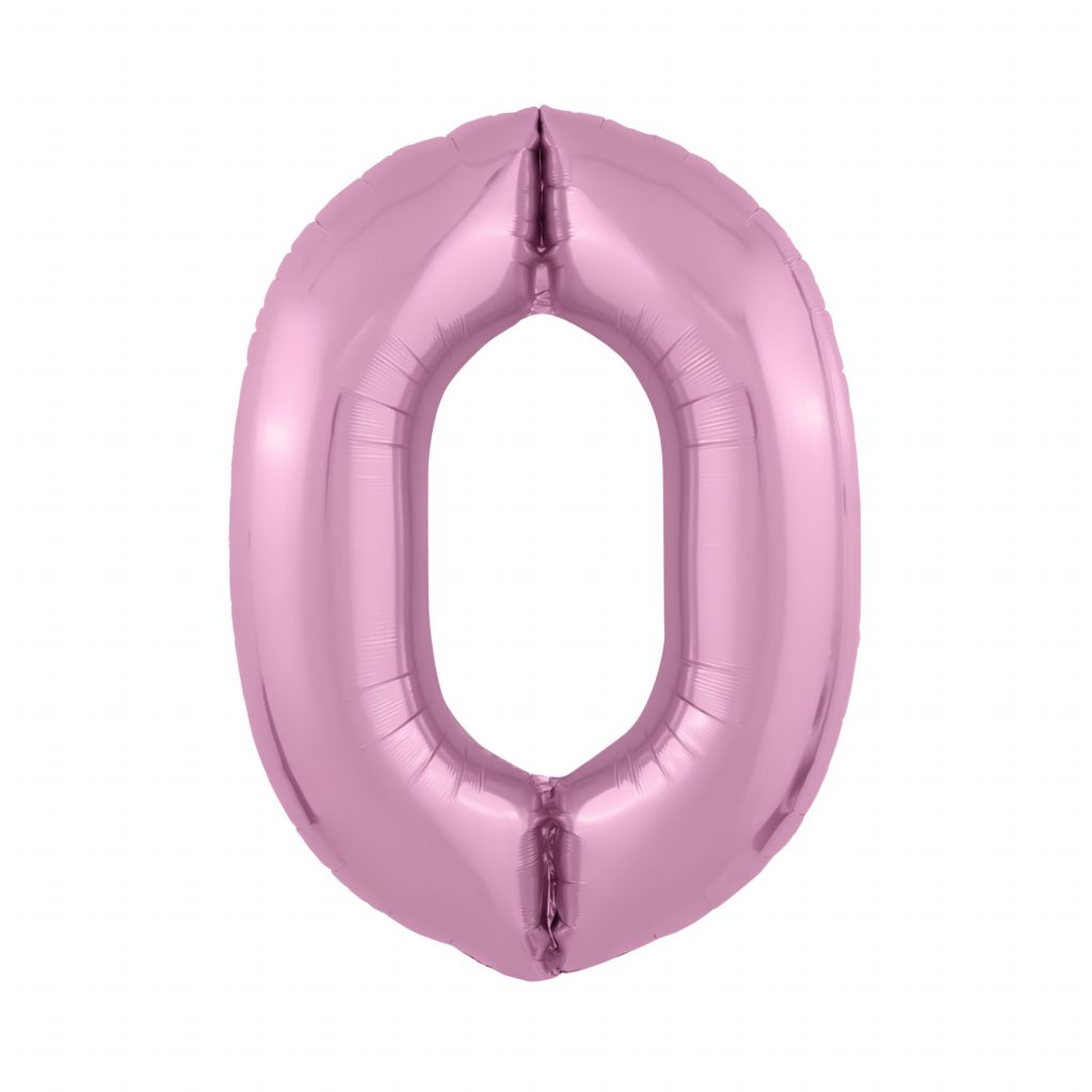 шар надувной Цифра 0 Slim Фламинго