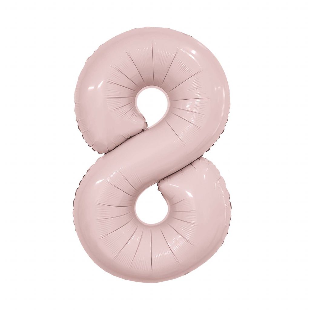 шар надувной Цифра 8 Slim Пыльная роза