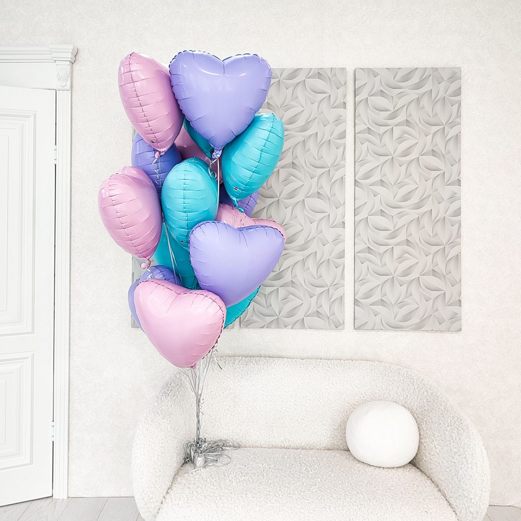 Шар Сердце 19′ / Мистик аквамарин