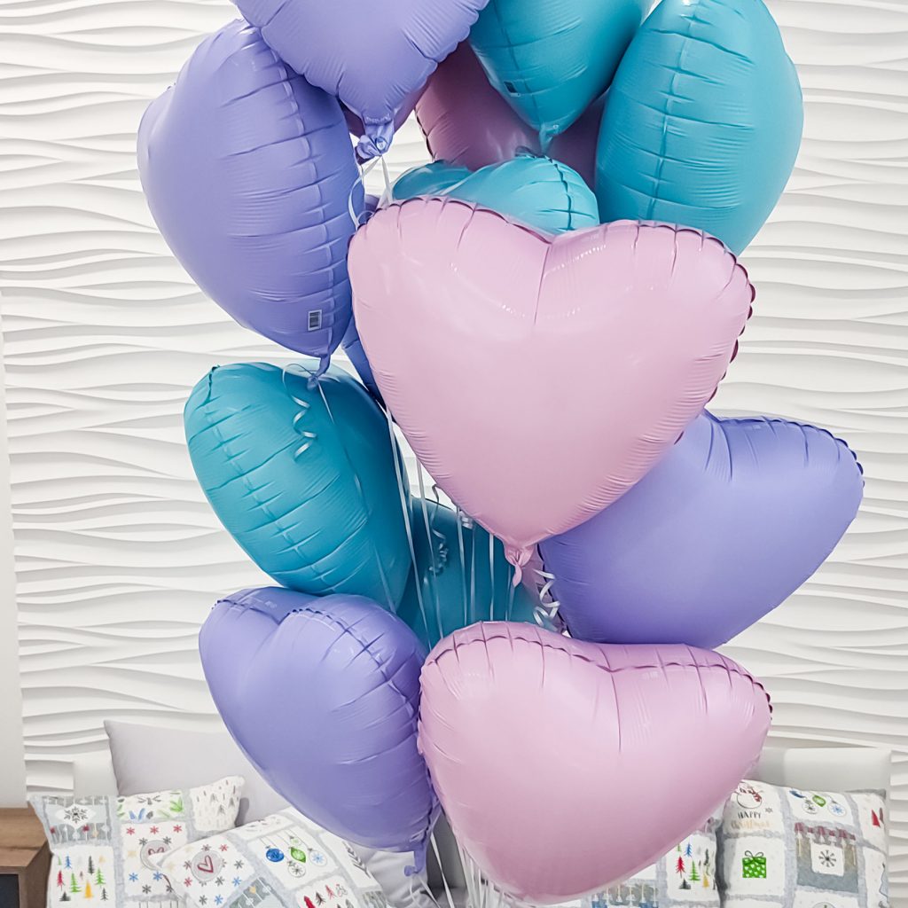 Шар Сердце 19′ / Мистик аквамарин