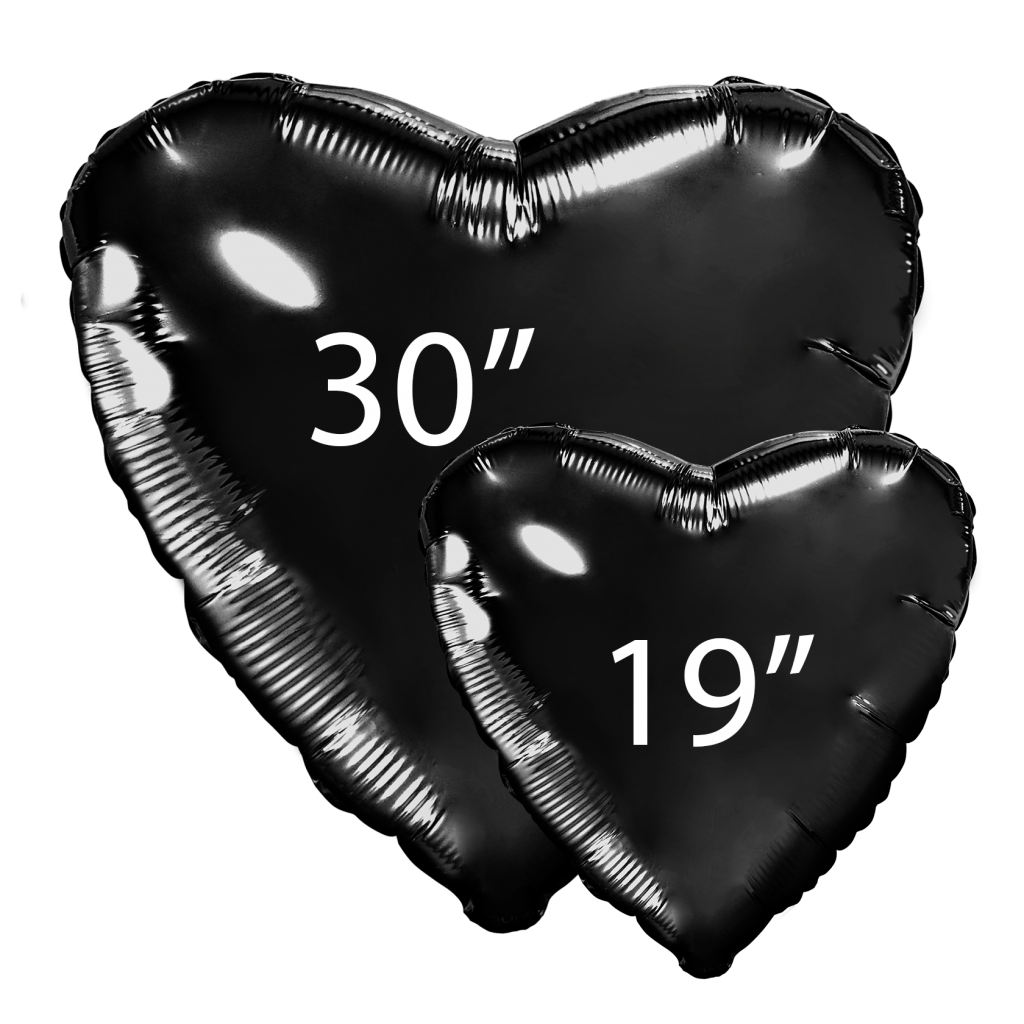 Шар Сердце 30′ / Черный / инд.упаковка
