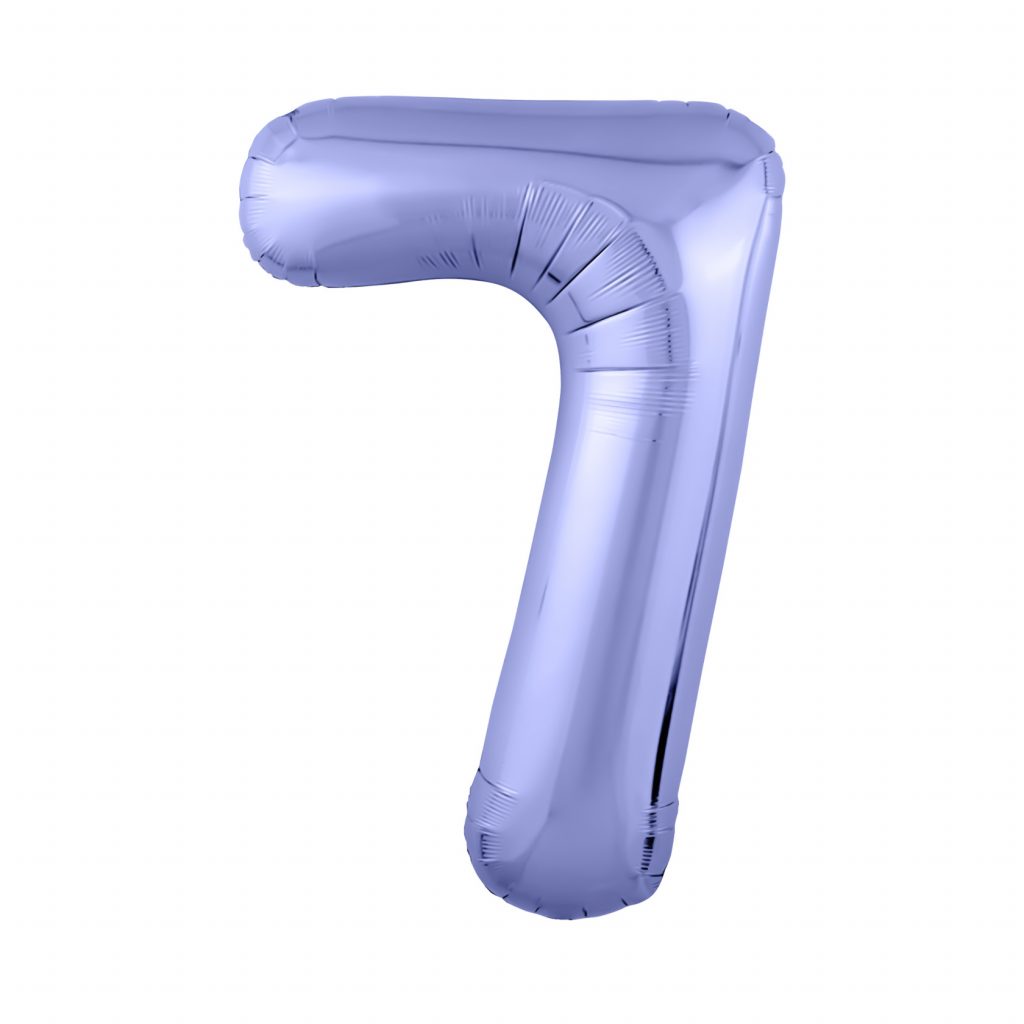 шар надувной Цифра 7 Slim Пастельный фиолетовый