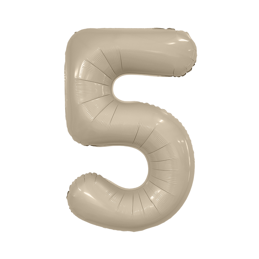 шар надувной Цифра 5 Slim Мистик крем