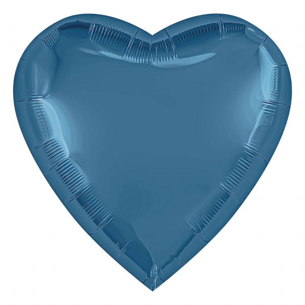 Шар Сердце 36» / Сизый Бохо / инд.упаковка