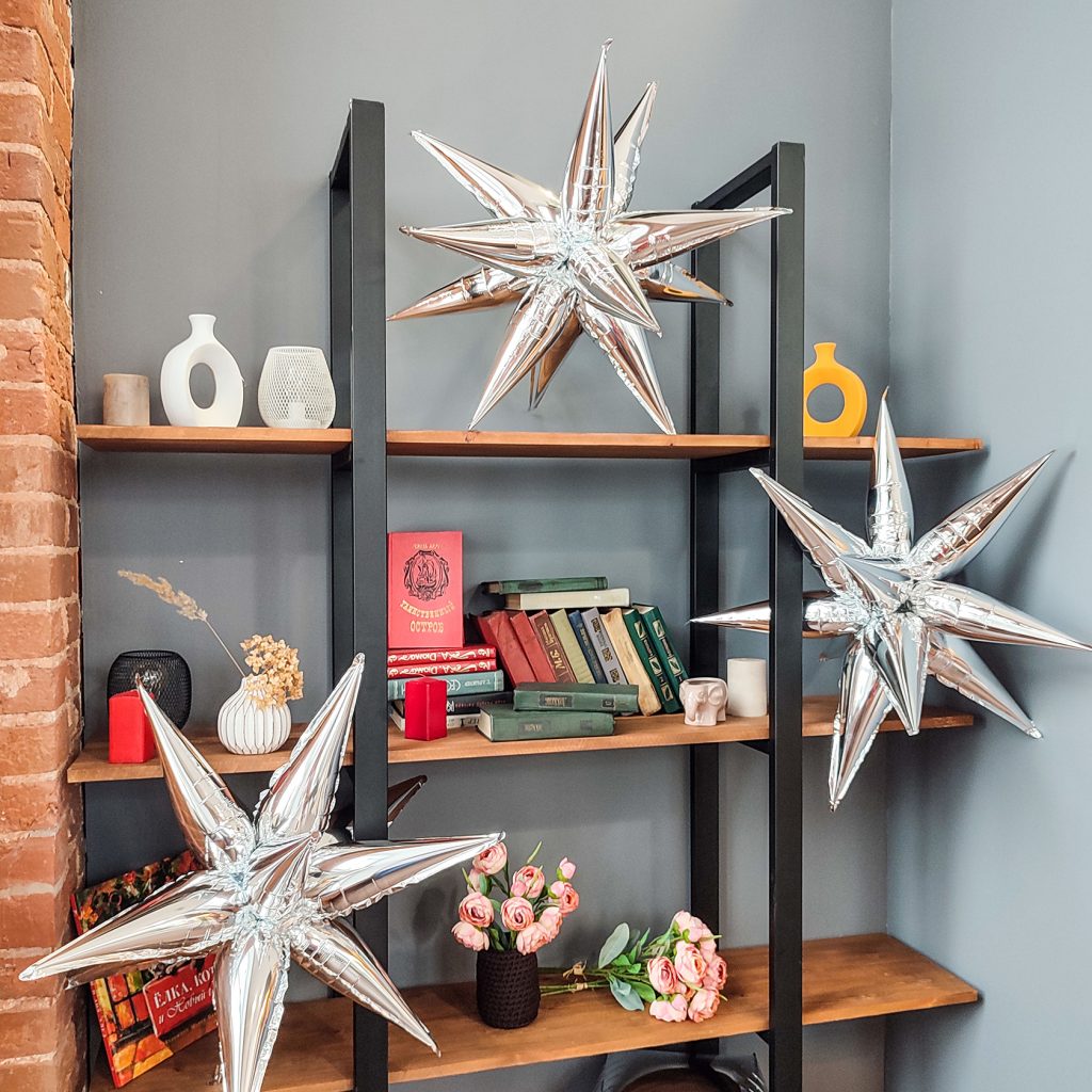 Шар 3D Составная звезда 26″/66 см / инд.упаковка