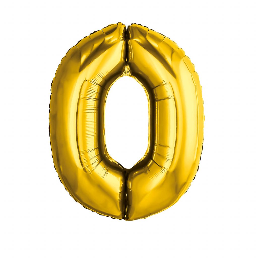 Шар Цифра 0 32′ / инд.упаковка