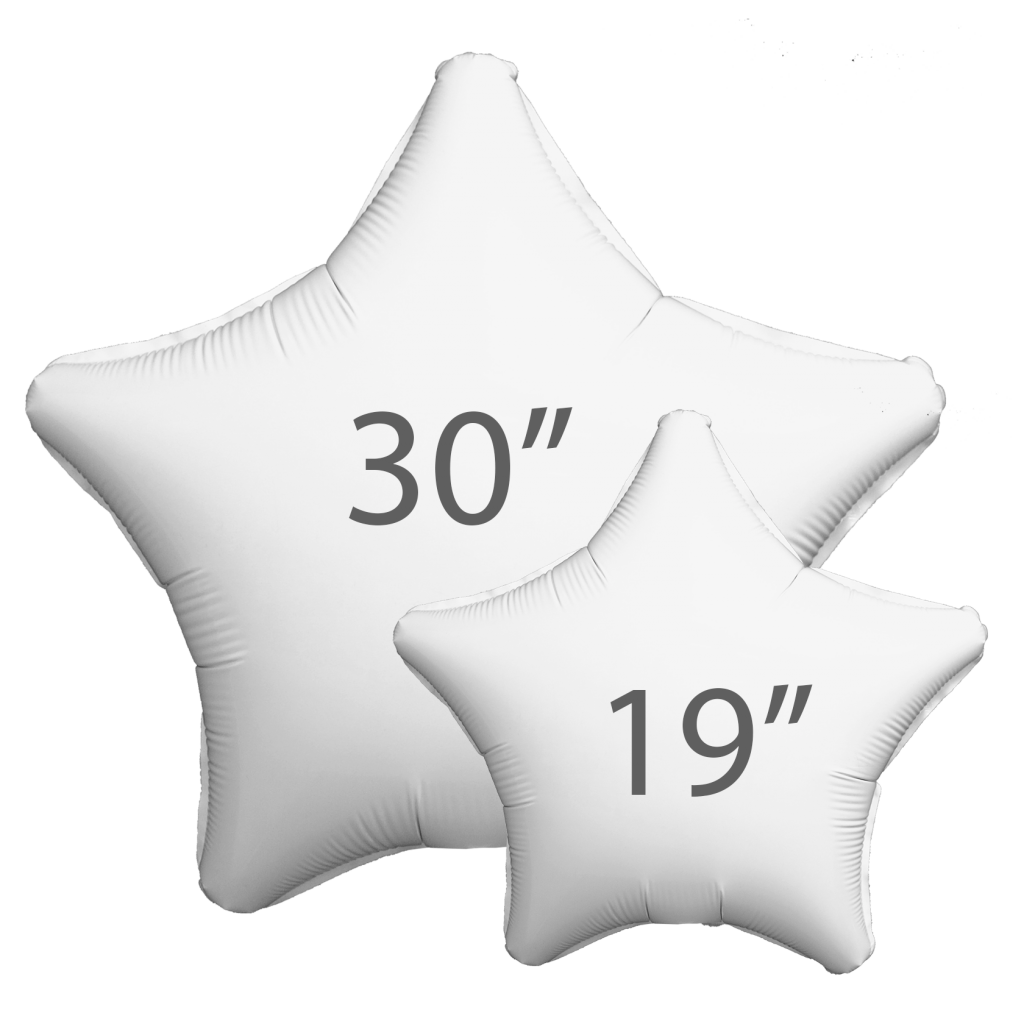 Шар Звезда 30′ / 76,5 см / Белый