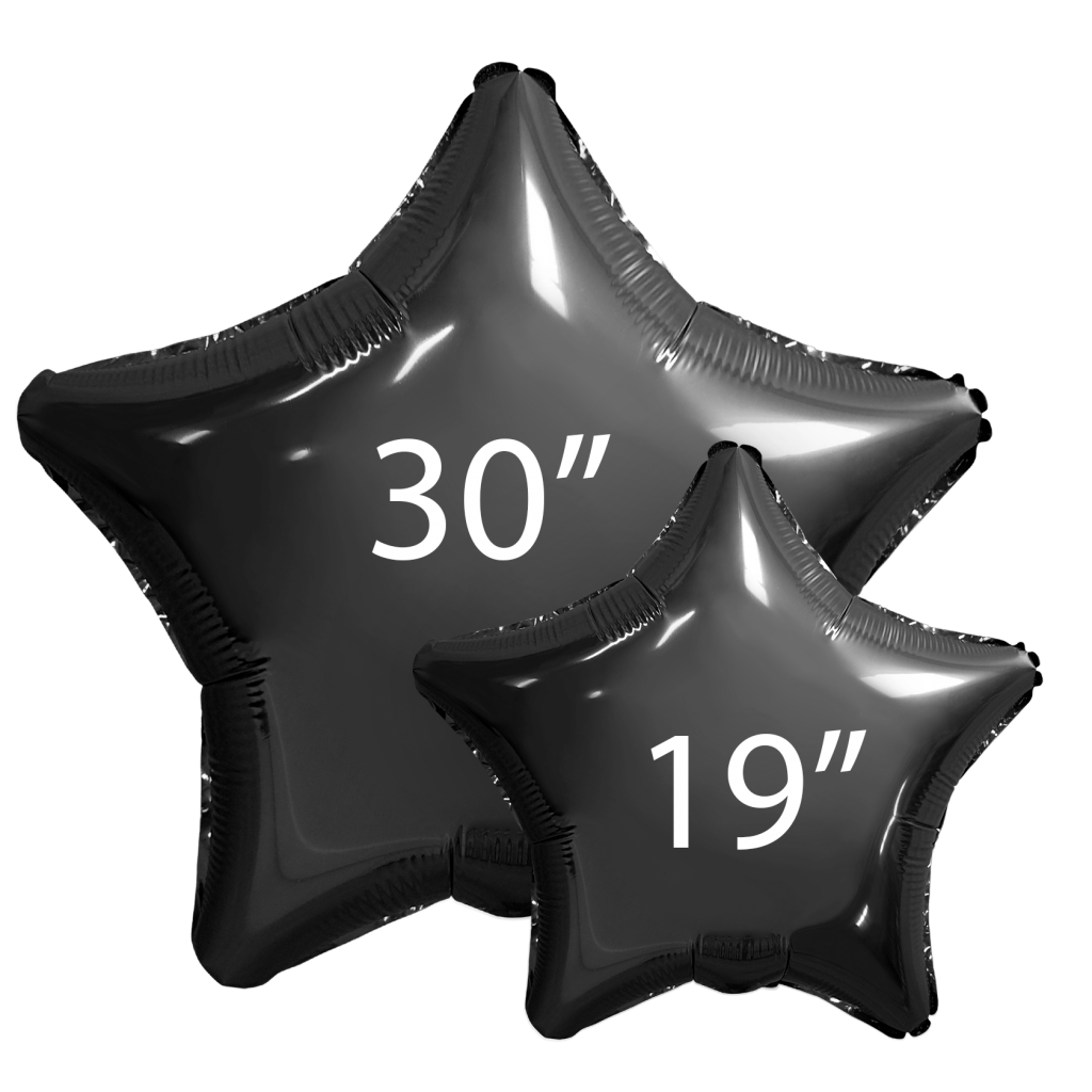 Шар Звезда 30′ / 76,5 см / Черный