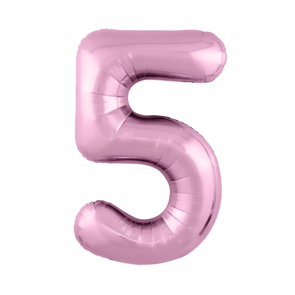 шар надувной Цифра 5 Slim Фламинго