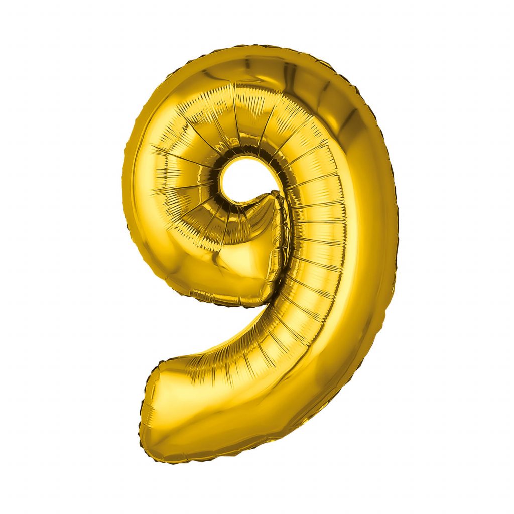 Шар Цифра 9 32′ / инд.упаковка