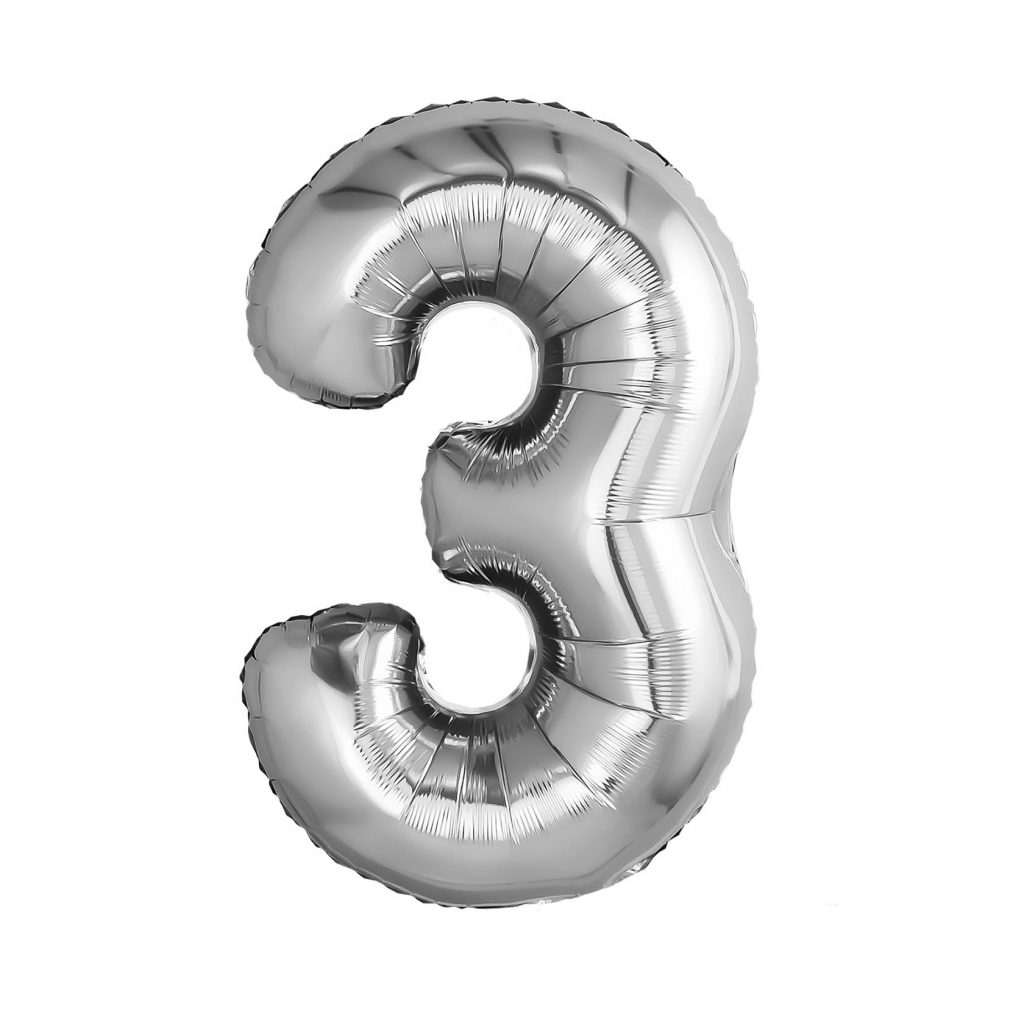 Шар Цифра 3 32′ / инд.упаковка