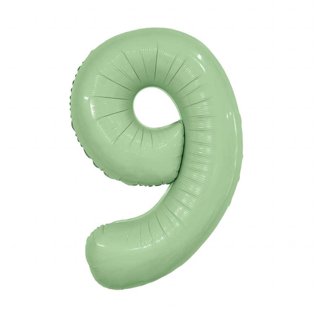 шар надувной Цифра 9 Slim Олива