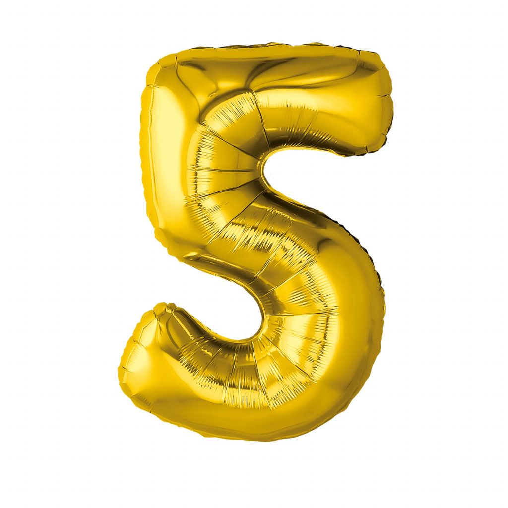 Шар Цифра 5 32′ / инд.упаковка