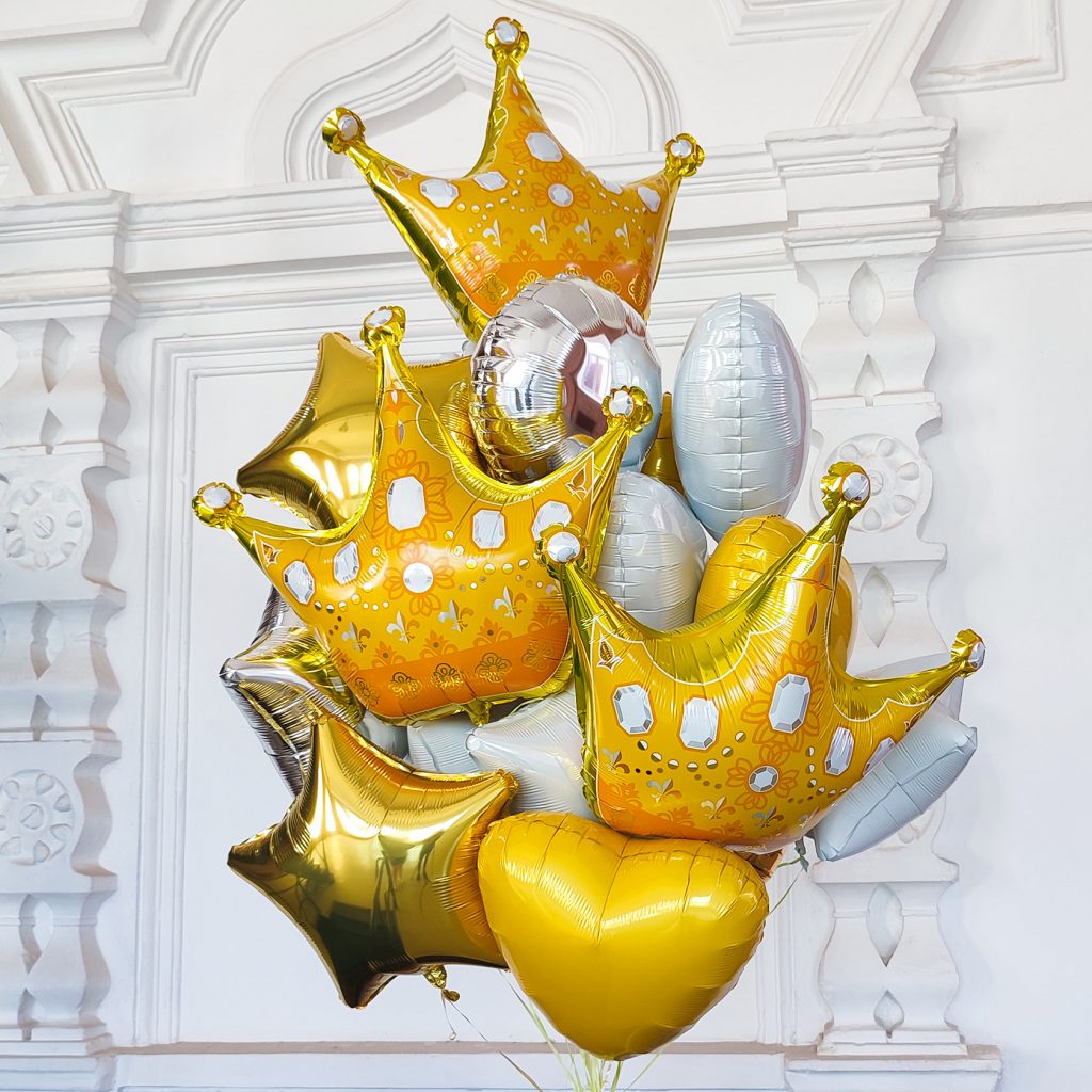 Шар Фигура Корона 79/67 см / Золото / инд.упаковка