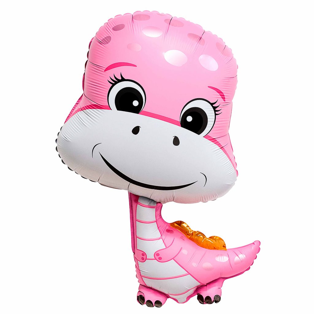 Шар Фигура Динозаврик девочка 58/97 см / инд.упаковка